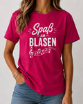 T-Shirt Damen - Aufdruck "Spaß am Blasen" mit Noten